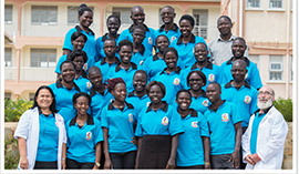 Casey Jones poses with his team in Uganda