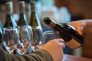 Wine being poured