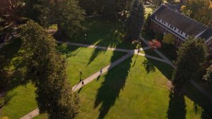 Linfield College aerial shot