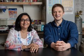Sreerupa Ray and Andrew Baggett, professors 
