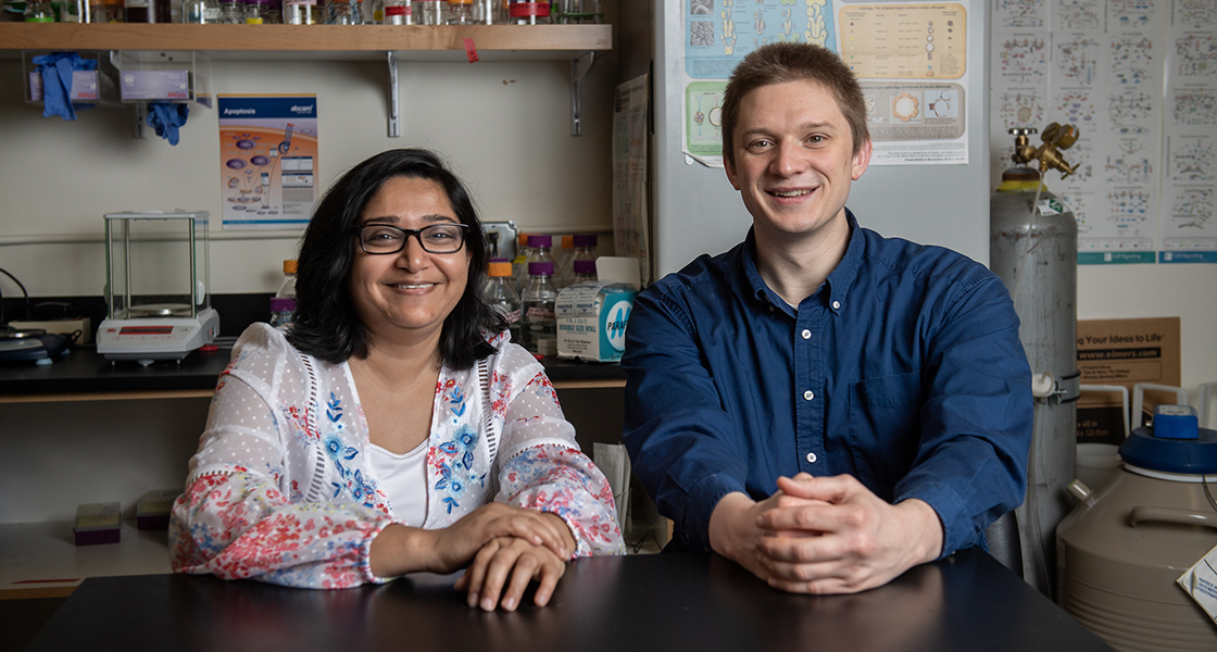 Sreerupa Ray and Andrew Baggett, professors