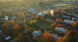 aerial of Linfield University