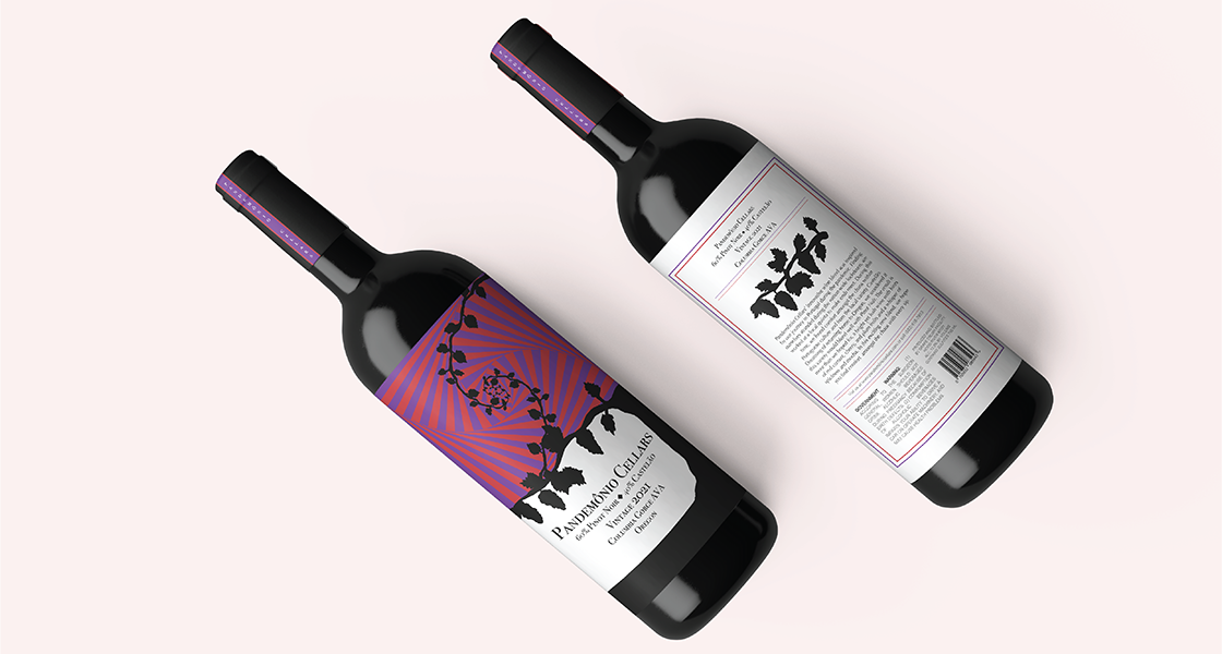 Bottles of wine developed by Linfield students