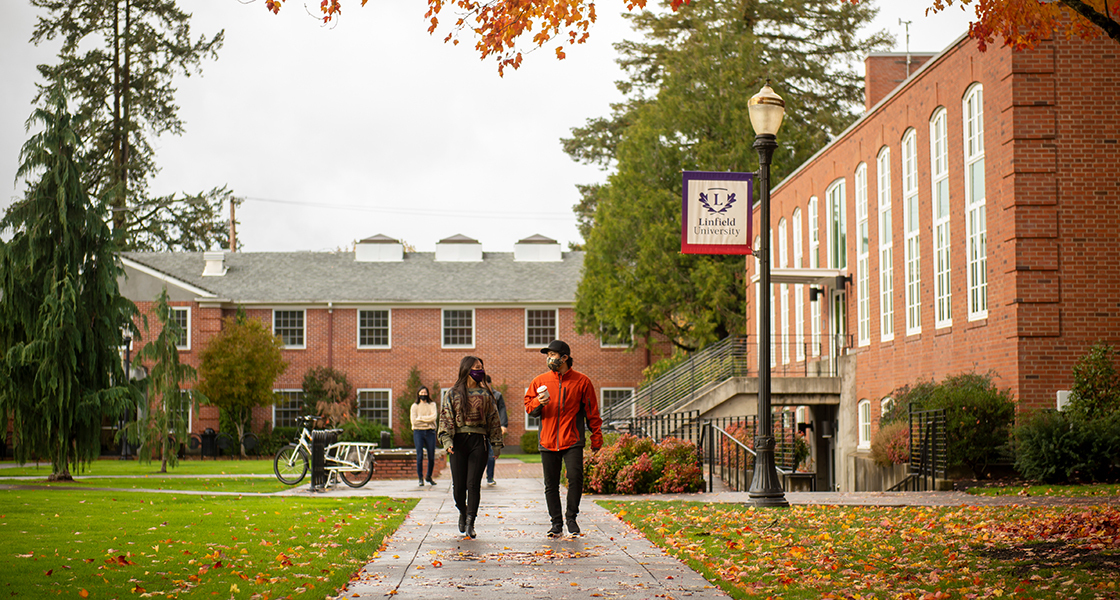 Linfield University academic quad
