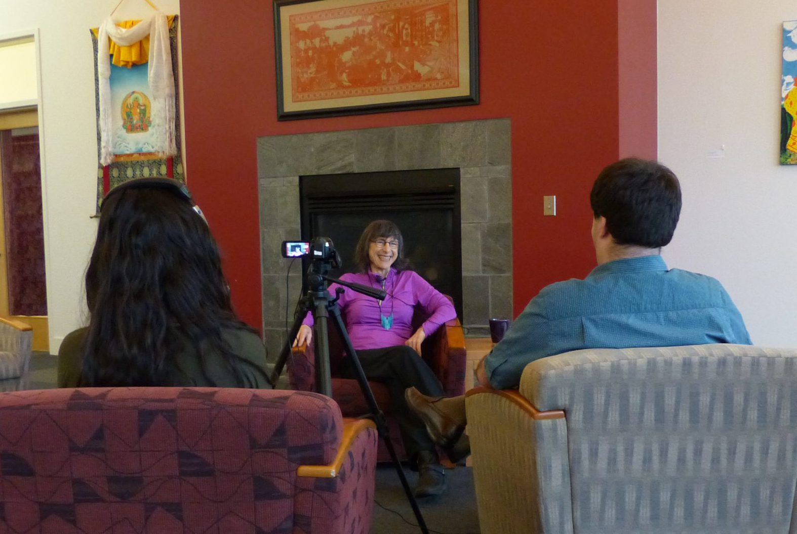 Ronnie Lacroute being interviewed