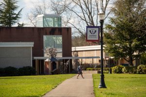 Nicholson Library in spring