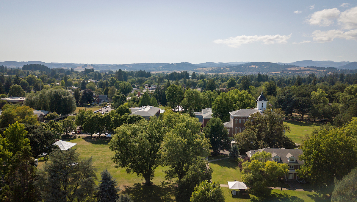 Aerial of McMinnville campus