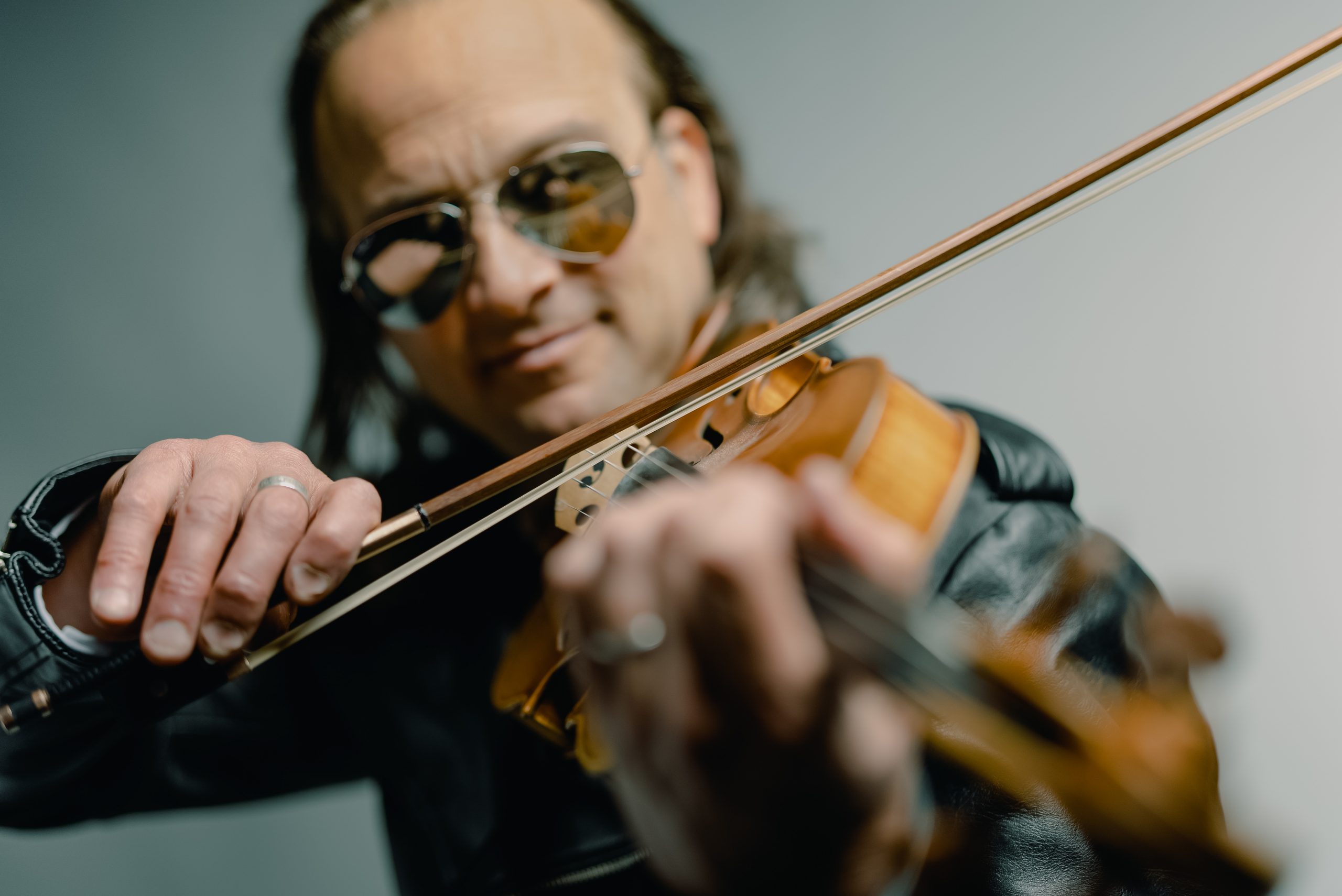 Aaron Meyer with violin