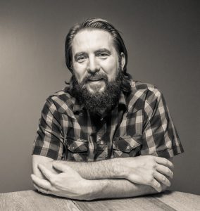 Joe Wilkins black and white portrait