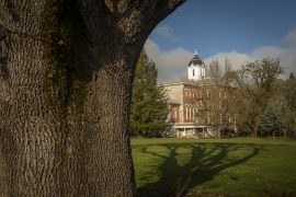 Scenic photo of Linfield University McMinnville campus. 