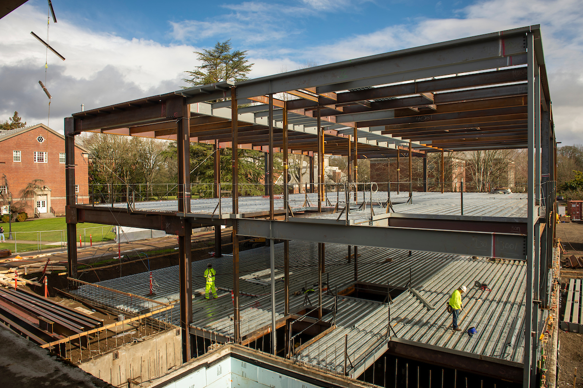 The Keck Science Complex is under construction with a planned opening in December.