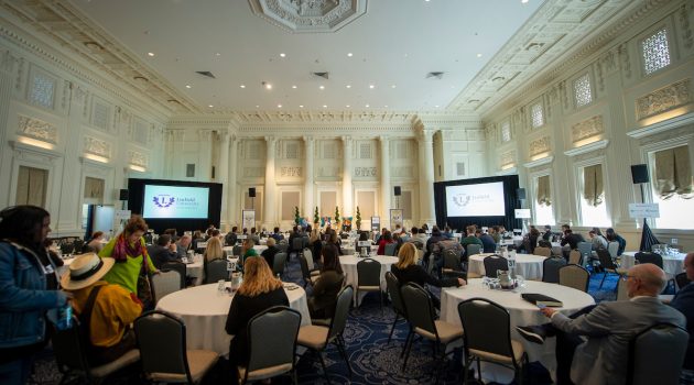 YET! Business Symposium attendees inside Portland's Sentinel Hotel ballroom