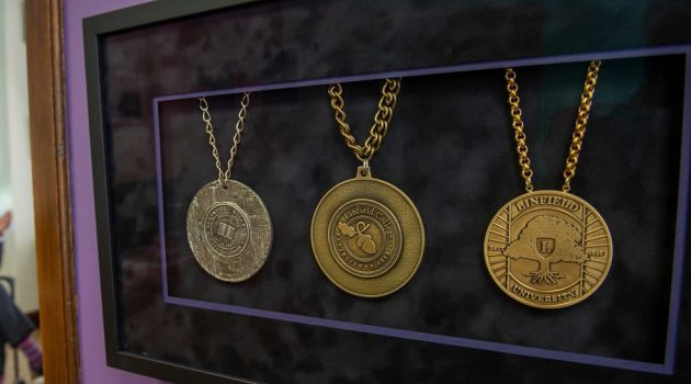 Presidential Medallions in a display case