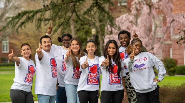 Students wear First Gen t-shirts