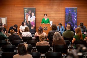 The Linfield debate team hosted three Irish national champions just before St. Patrick's Day.