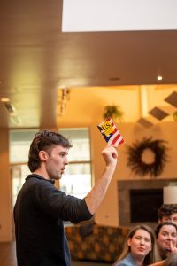 The Linfield debate team hosted three Irish national champions just before St. Patrick's Day.