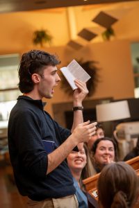 The Linfield debate team hosted three Irish national champions just before St. Patrick's Day.