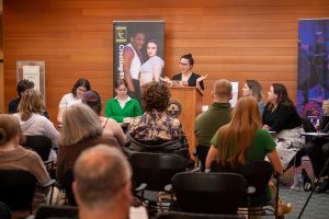 The Linfield debate team hosted three Irish national champions just before St. Patrick's Day.