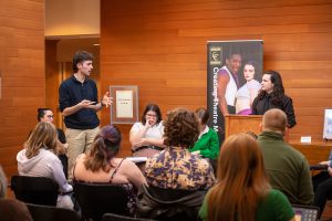 The Linfield debate team hosted three Irish national champions just before St. Patrick's Day.