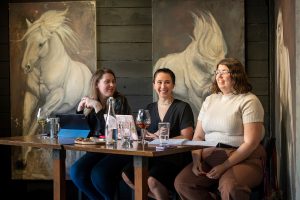 The Linfield debate team hosted three Irish national champions just before St. Patrick's Day.