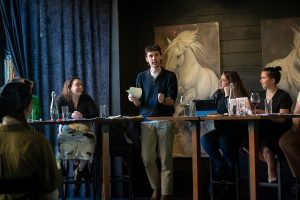 The Linfield debate team hosted three Irish national champions just before St. Patrick's Day.