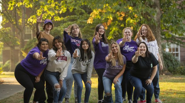 Student volunteers in One Wild Day t-shirts