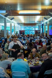 Tables and diners fill Nicholson library