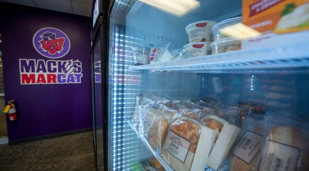 Close up of food in cooler at Mack's Marcat.