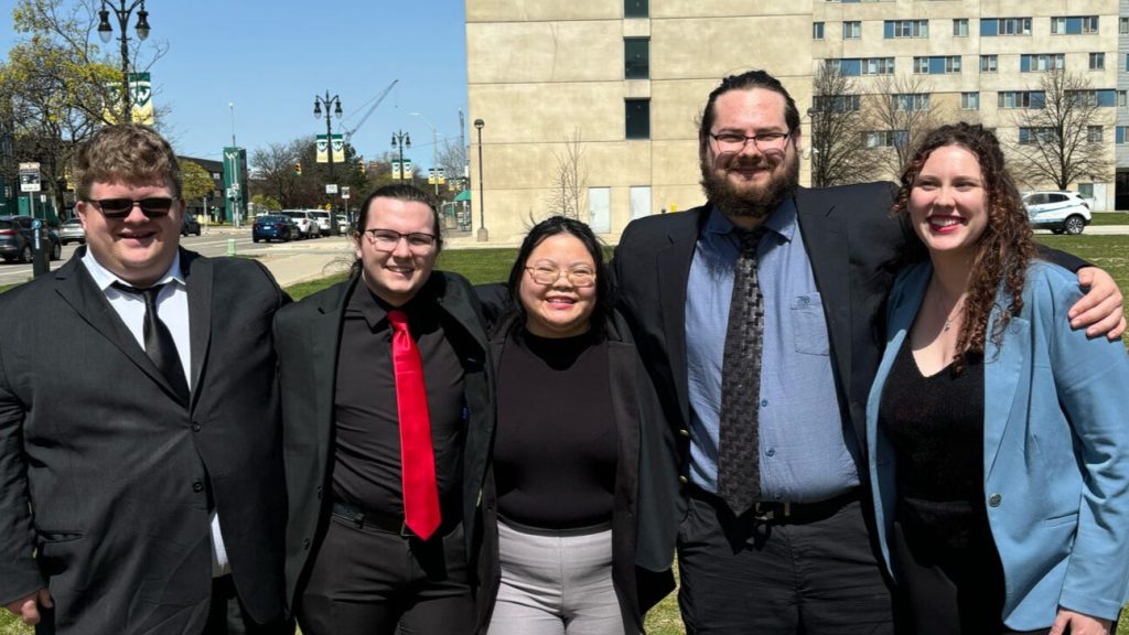 Linfield's forensics team at national competition