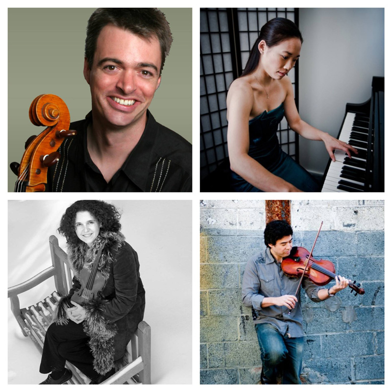 Members of Thunder Egg Consort - From top left, clockwise: Jason Duckles, Monica Ohuchi, Kenji Bunch and Anthea Kreston