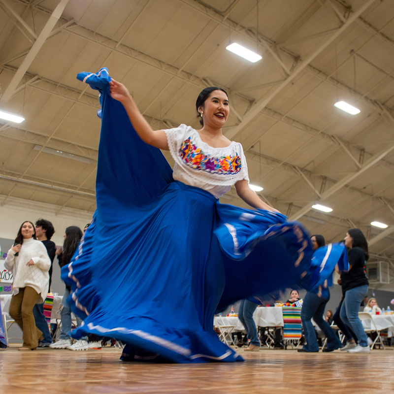 Student dancer performs at Celebracion