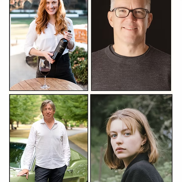 Quadrants of portraits for wine business event