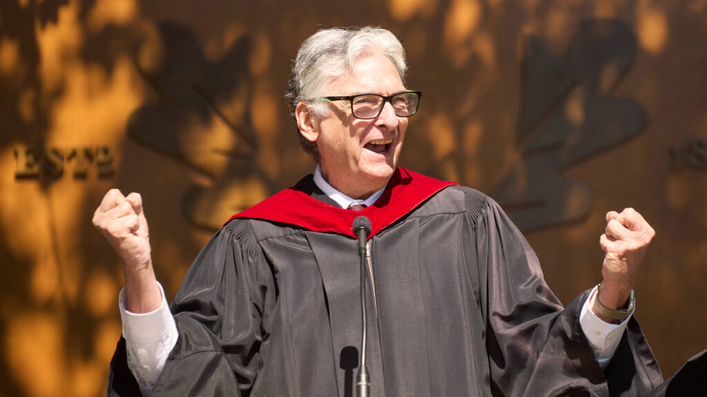 Gregory Nava speaks to graduates at 2026 Commencement
